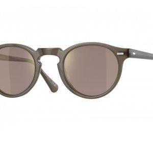 Oliver Peoples NWT Gregory Peck Chrome Taupe Photochromic Sunglasses